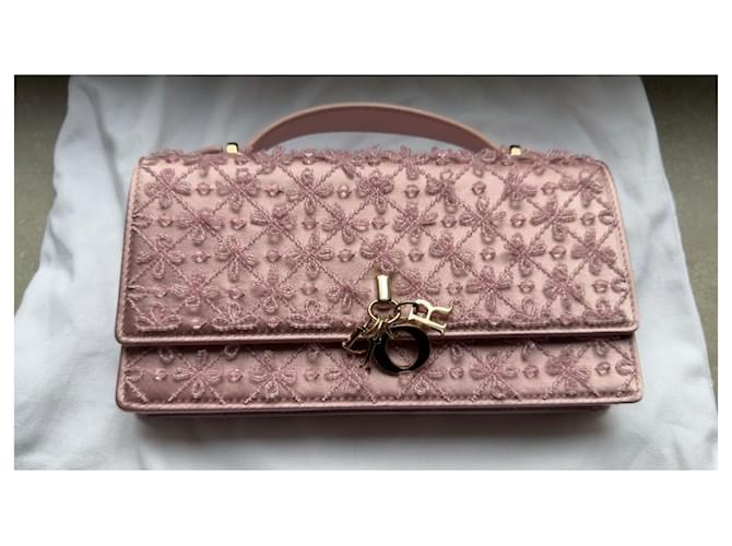Borsa Dior rosa in perle - vista 2