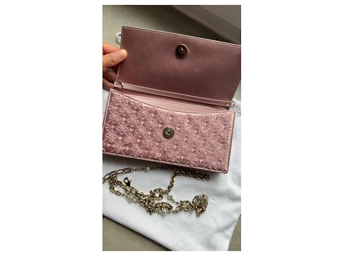 Borsa Dior rosa in perle - vista 3