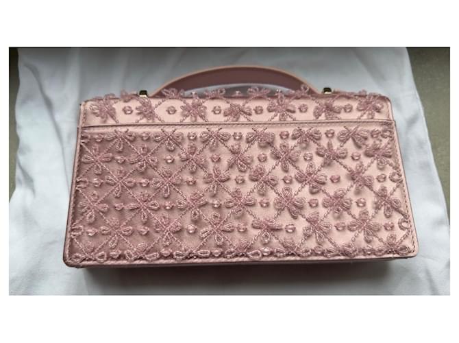 Borsa Dior rosa in perle - vista 5