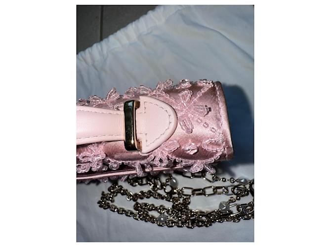 Borsa Dior rosa in perle - vista 7