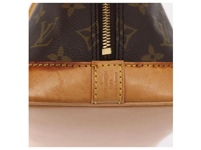 Borsa Alma Louis Vuitton in tela Monogram PM Marrone - vista 6