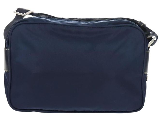 Borsa a tracolla Prada con tasca frontale Tessuto piccola Blu navy - vista 2