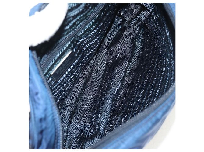 Borsa a tracolla Prada con tasca frontale Tessuto piccola Blu navy - vista 5