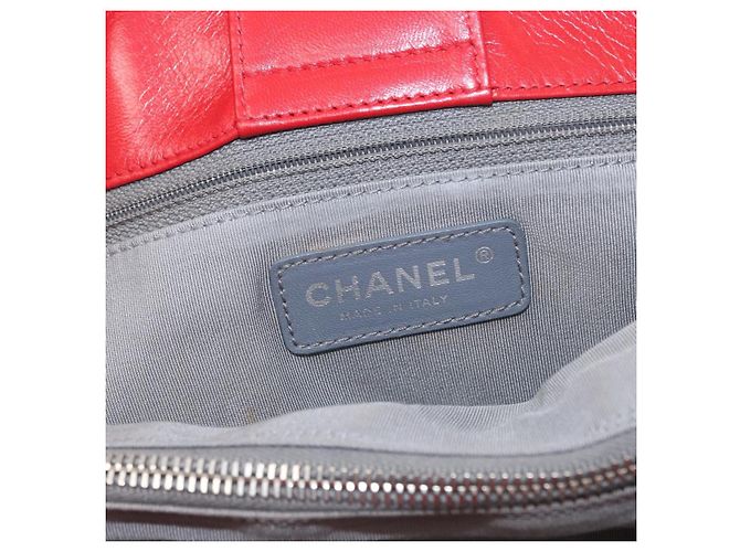 Chanel Cerf Executive Tote aus Leder Mittel Rot - Ansicht 7