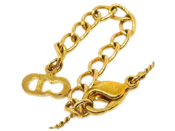 Pendentif rond en métal CD Christian Dior Doré - vue 4