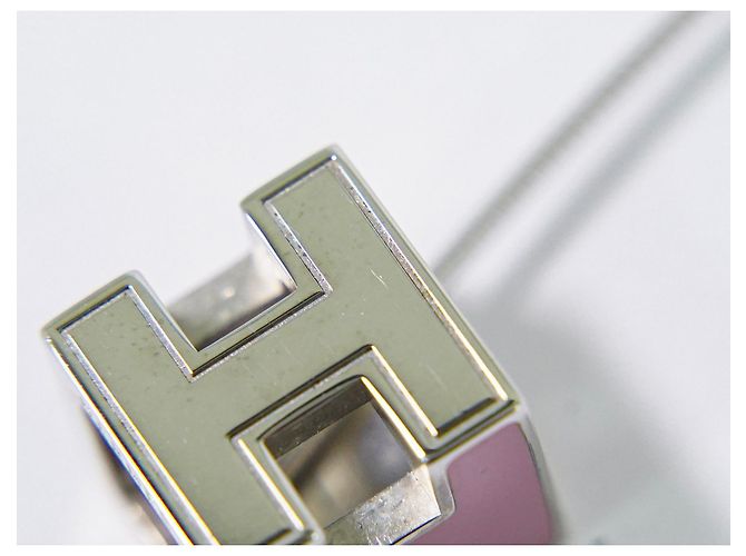 Hermès Colar com Pingente Cage d'H da Hermes em Metal Prata - vista 4