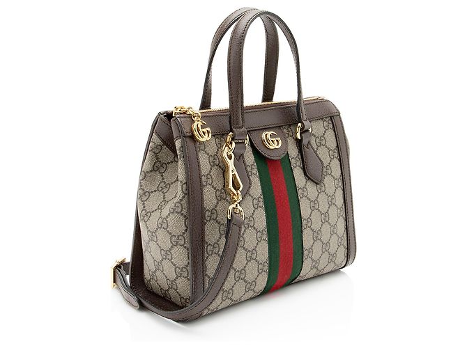 Gucci GG Supreme Ophidia Kleine Tote Braun Beige - Ansicht 2