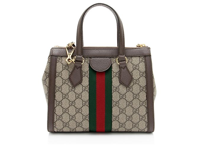 Gucci GG Supreme Ophidia Kleine Tote Braun Beige - Ansicht 3