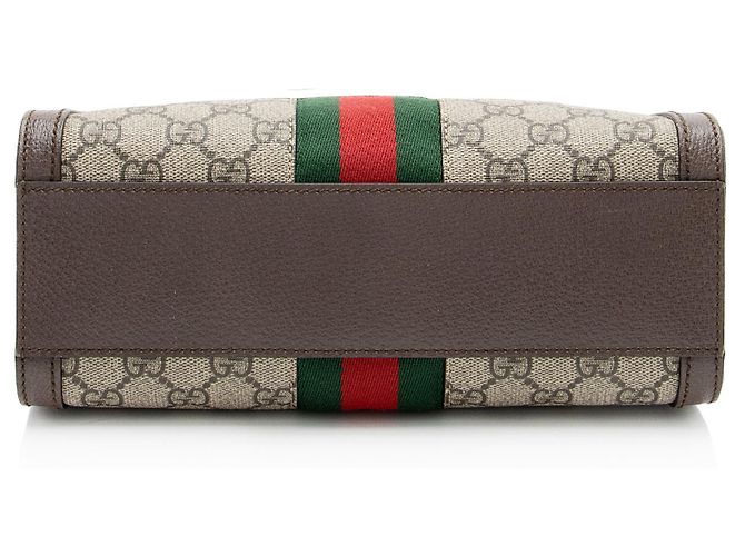Gucci GG Supreme Ophidia Kleine Tote Braun Beige - Ansicht 4