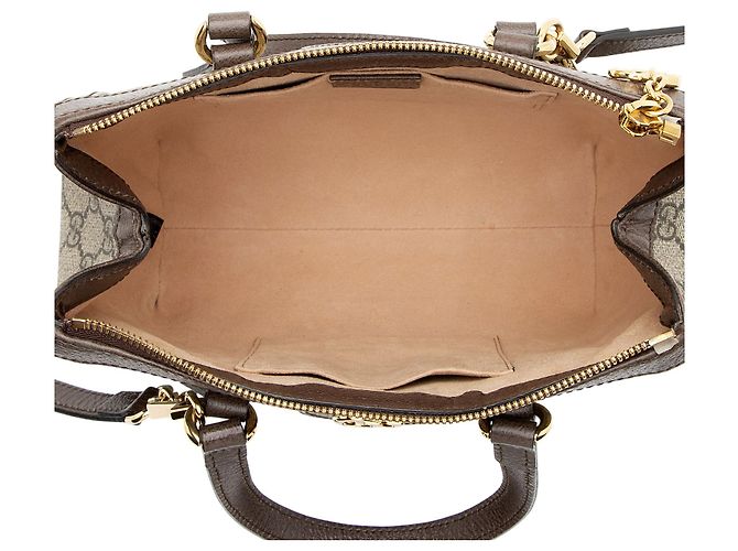 Gucci GG Supreme Ophidia Kleine Tote Braun Beige - Ansicht 7
