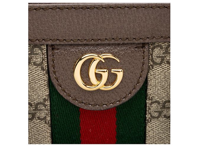 Gucci GG Supreme Ophidia Kleine Tote Braun Beige - Ansicht 9