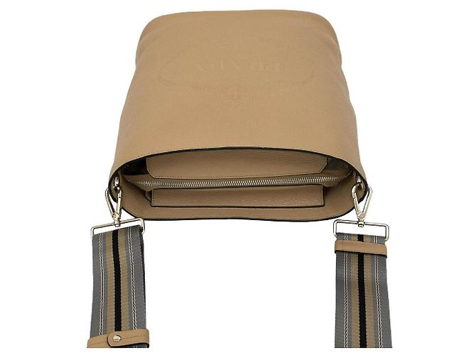 Prada VITELLO PHENIX Leder Schultertasche Braun Beige - Ansicht 5