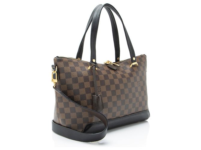 Borsa Tote Hyde Park Damier Ebene Louis Vuitton Nero - vista 2
