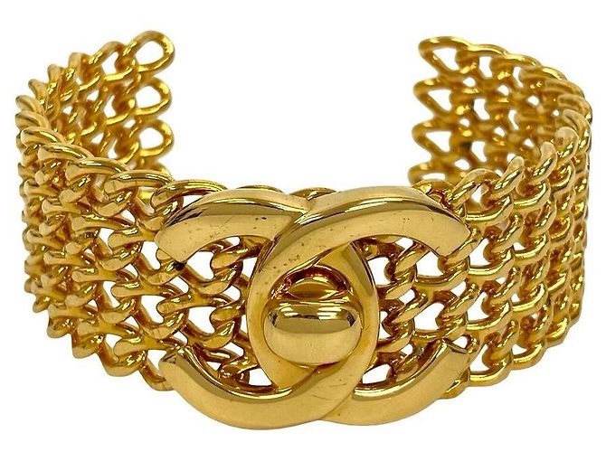 Timeless Pulsera Turnlock Coco Mark de Chanel Dorado Metálico - vista 4