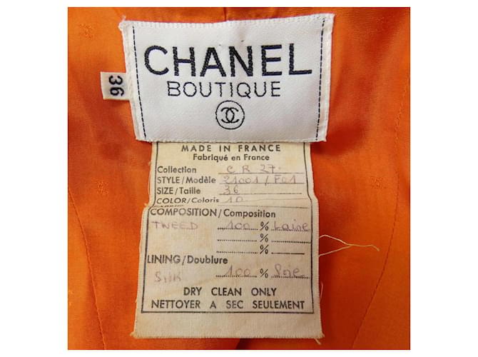 Chaqueta Chanel Naranja - vista 3