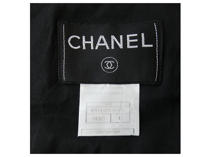 Chaqueta sin cuello Chanel Negro - vista 4