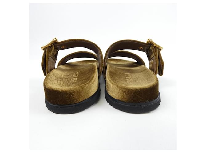 Prada Samt-Sandalen Braun - Ansicht 5