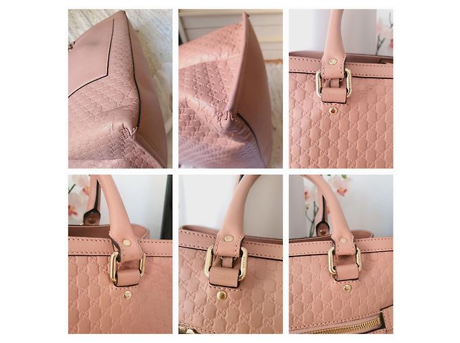 Borsa a mano Gucci Guccissima Dome Rosa D'oro - vista 10