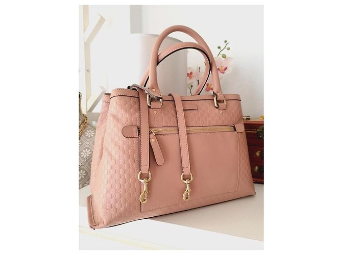 Borsa a mano Gucci Guccissima Dome Rosa D'oro - vista 12