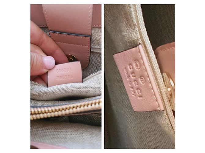 Borsa a mano Gucci Guccissima Dome Rosa D'oro - vista 8
