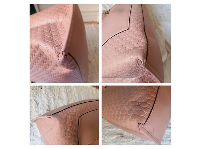 Borsa a mano Gucci Guccissima Dome Rosa D'oro - vista 9