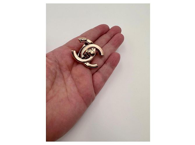 CHANEL chiusura originale CC turnlock oro rosa D'oro - vista 2