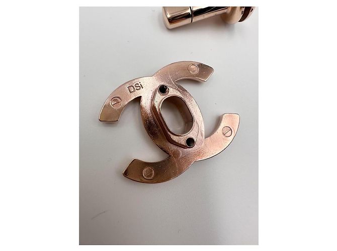 CHANEL chiusura originale CC turnlock oro rosa D'oro - vista 3