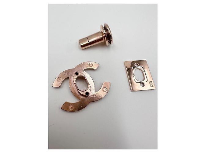 CHANEL chiusura originale CC turnlock oro rosa D'oro - vista 4