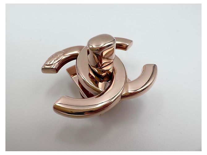 CHANEL chiusura originale CC turnlock oro rosa D'oro - vista 7
