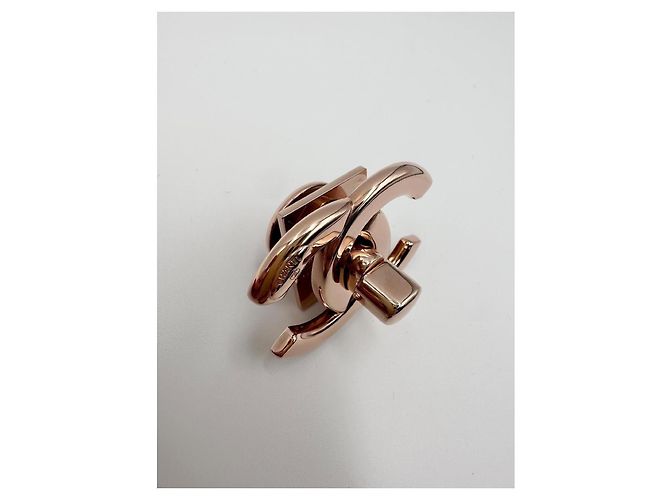 CHANEL chiusura originale CC turnlock oro rosa D'oro - vista 9