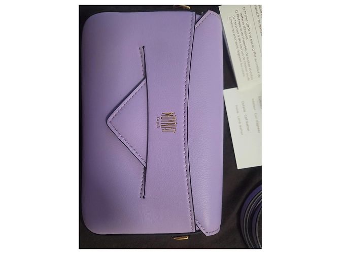Borsa a spalla Moynat Enveloppe Lavanda in Pelle - vista 2