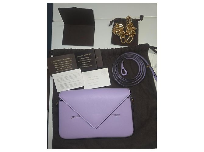 Borsa a spalla Moynat Enveloppe Lavanda in Pelle - vista 3