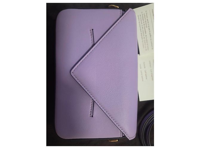 Borsa a spalla Moynat Enveloppe Lavanda in Pelle - vista 4