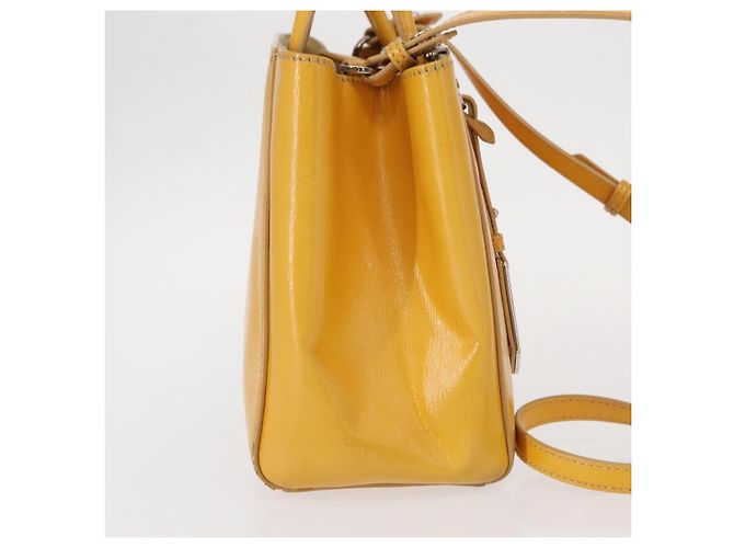 2 Jours Fendi 2Jours Leather Medium Giallo - vista 4