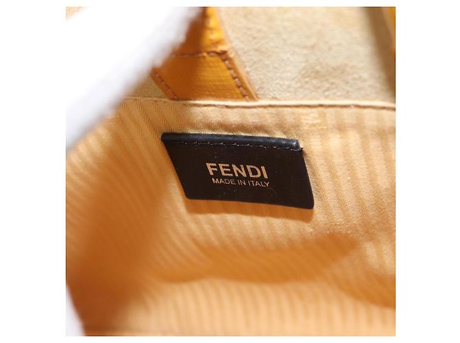 2 Jours Fendi 2Jours Leather Medium Giallo - vista 7