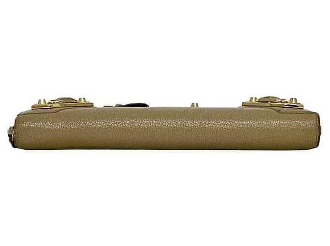 Balenciaga runder langer Geldbeutel in Beige - Ansicht 4