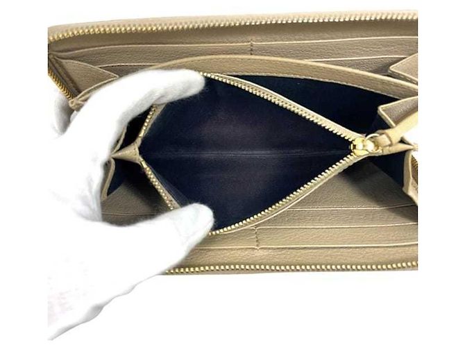 Balenciaga runder langer Geldbeutel in Beige - Ansicht 6