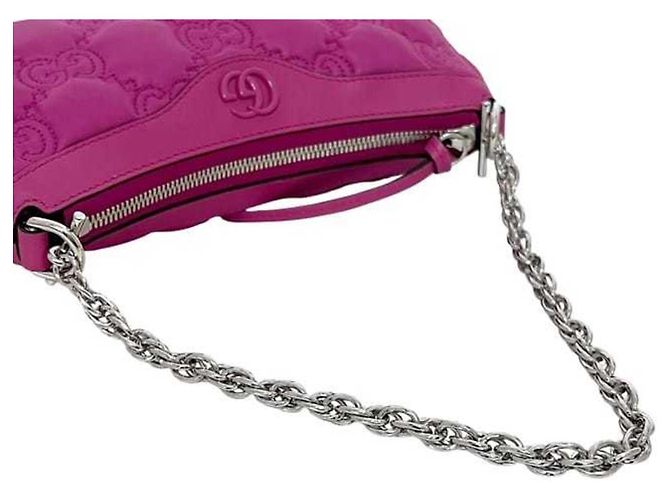 Borsa a Spalla Gucci GG Matelassé Rosa - vista 11