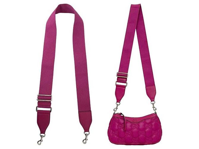 Borsa a Spalla Gucci GG Matelassé Rosa - vista 3