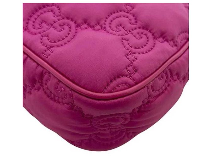Borsa a Spalla Gucci GG Matelassé Rosa - vista 9