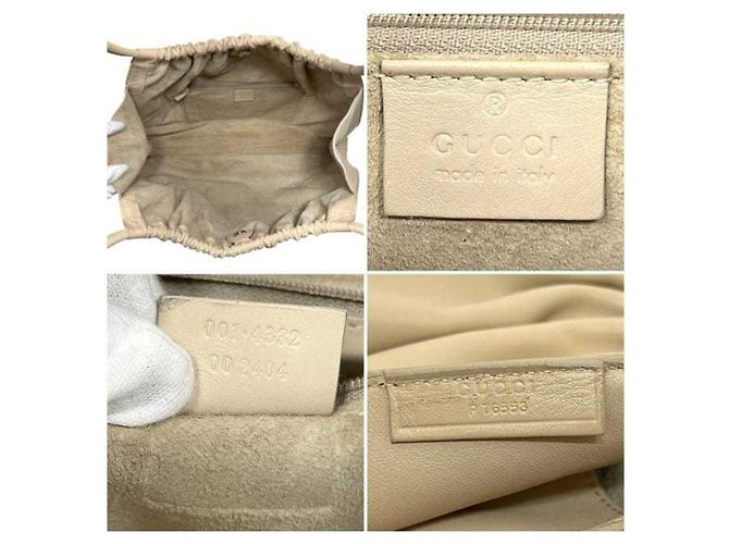 Beige Leder Tote Bag von Gucci - Ansicht 4