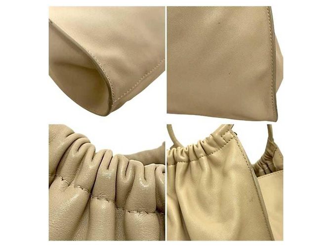 Beige Leder Tote Bag von Gucci - Ansicht 6