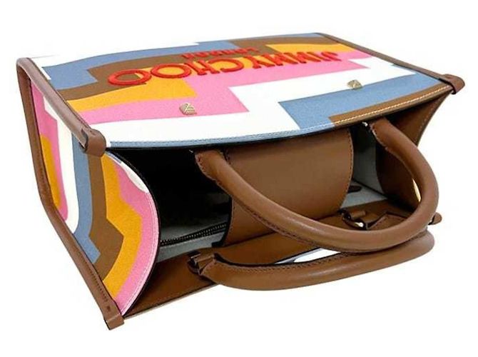 Borsa Tote 2 in 1 Small Avenue di Jimmy Choo Marrone Multicolore - vista 6