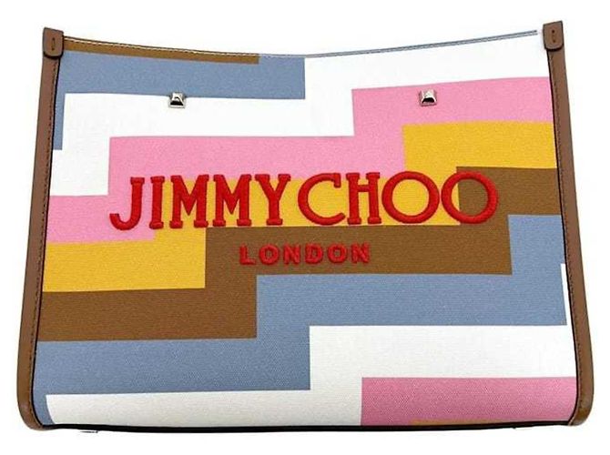 Borsa Tote 2 in 1 Small Avenue di Jimmy Choo Marrone Multicolore - vista 7