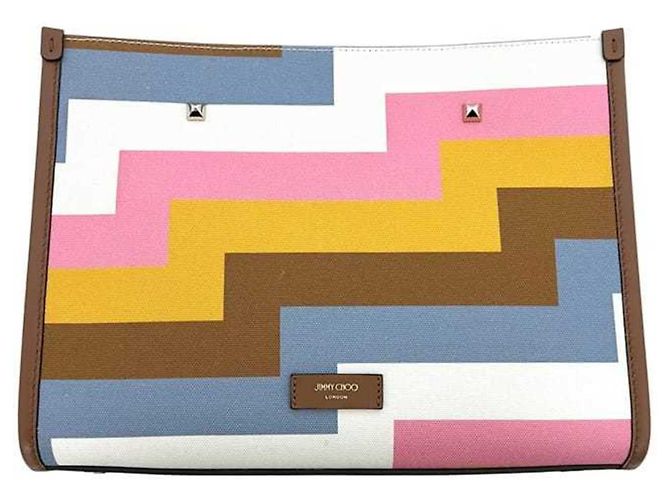 Borsa Tote 2 in 1 Small Avenue di Jimmy Choo Marrone Multicolore - vista 8