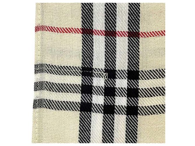 Stola in lana beige Burberry - vista 9