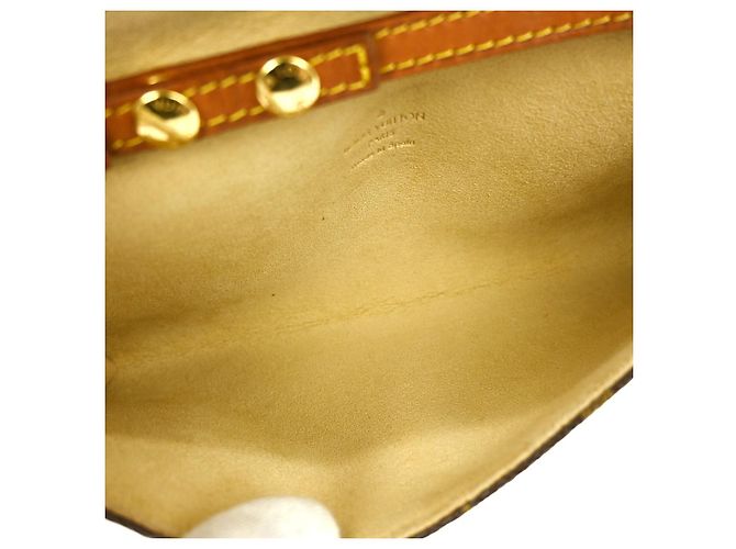 Borsa a mano doppia Louis Vuitton in tela Monogram PM Marrone - vista 3
