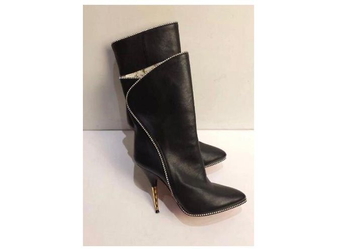 Botines de cuero negro Gucci 37 - vista 6
