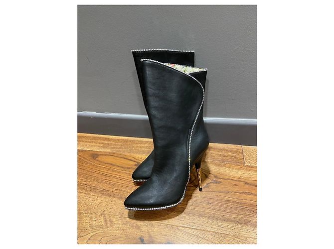 Botines de cuero negro Gucci 37 - vista 7