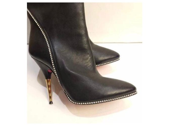 Botines de cuero negro Gucci 37 - vista 9